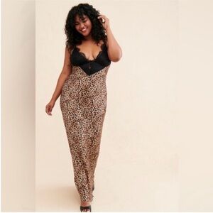 Ronny Kobo Leopard print Slip Dress size medium